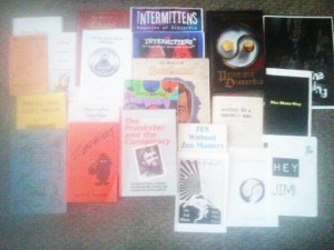 The Discordian bathroom library of Professor Cramulus